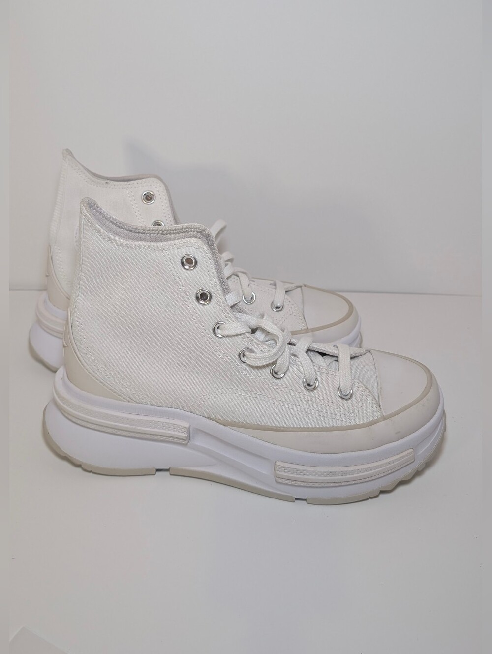 Converse Women's Run Star Legacy CX Hi in Beautiful White /Pale Putty Size 8.5